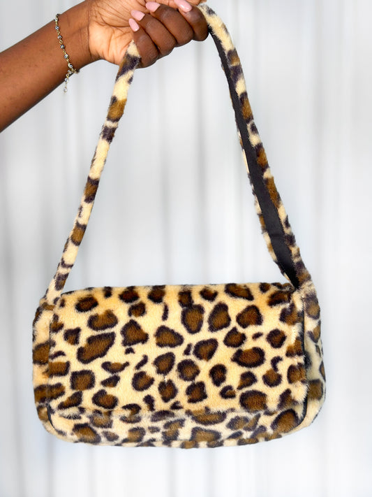 Faux Leopard Bag