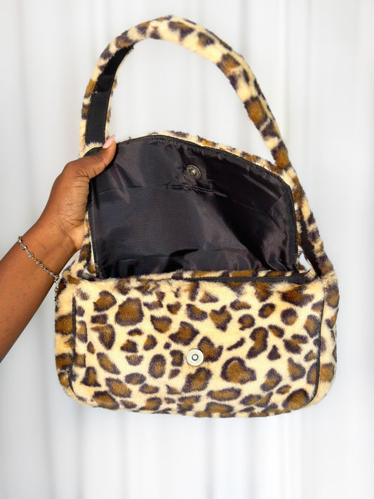 Faux Leopard Bag