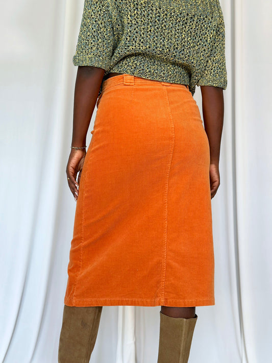 Midi Orange Skirt [M]