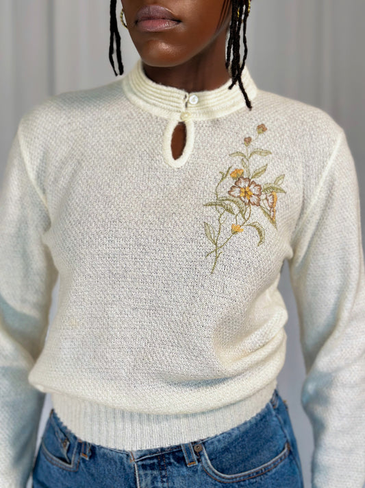 Cream Wool Sweater [M]
