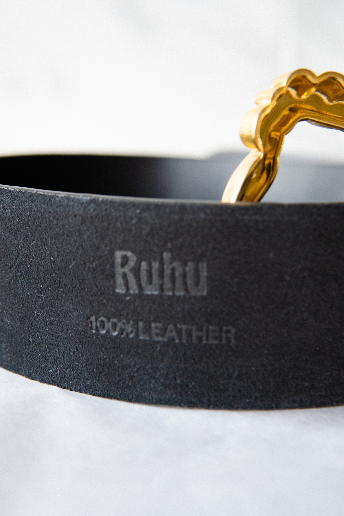 Timeless Gold Buckle Leather Belt