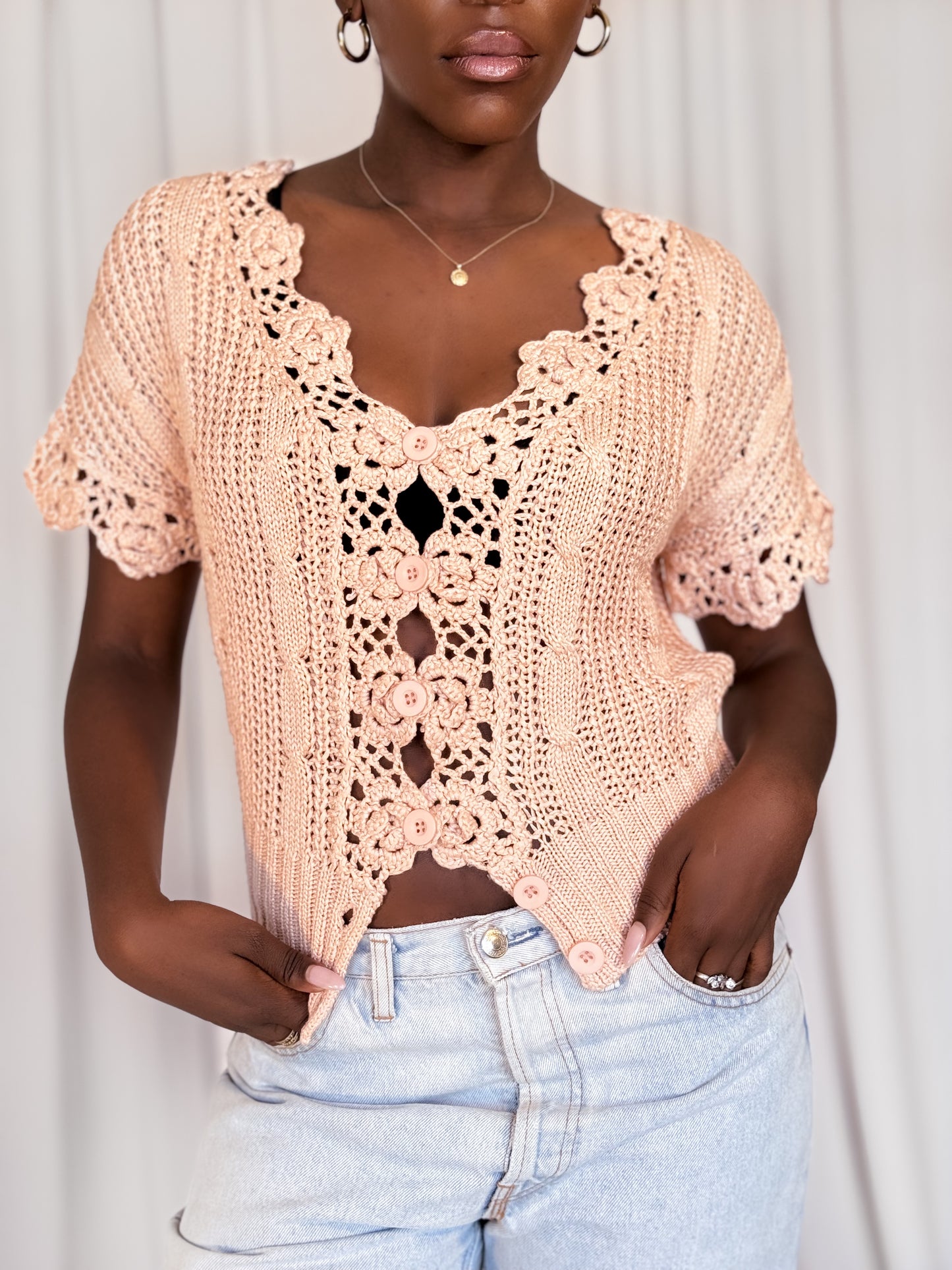 Vintage Crochet Top [L]