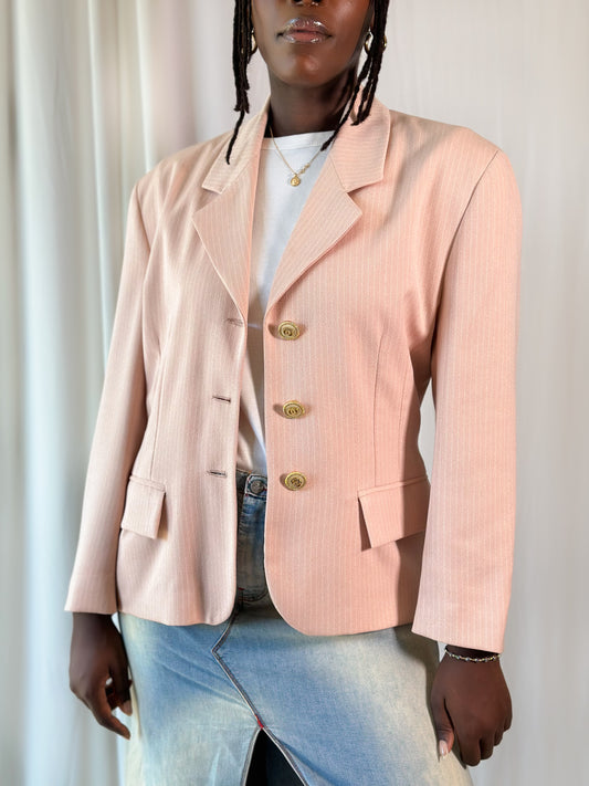 Pink Pin-Strip Blazer [M/L]